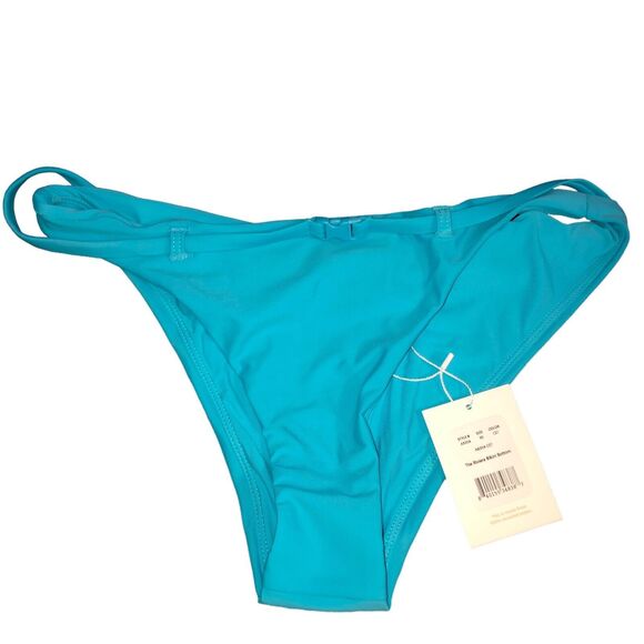 Andie Swim The Riviera Bikini Bottom Flat Belt Bright Blue Size Extra Small NWT - Picture 3 of 6
